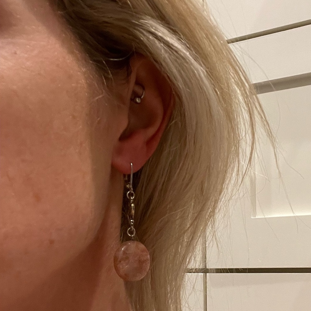 Real stone earrings